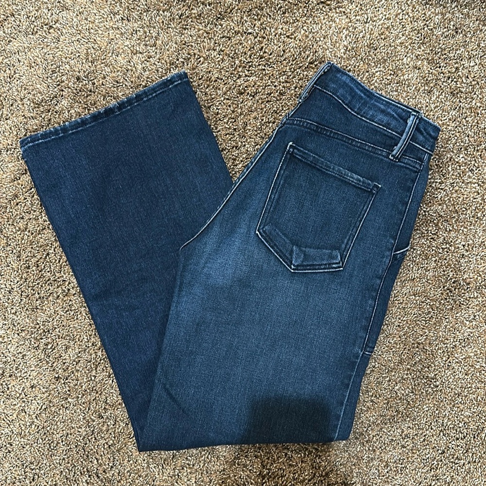 Just Black Denim High Rise Wide Leg crop jeans